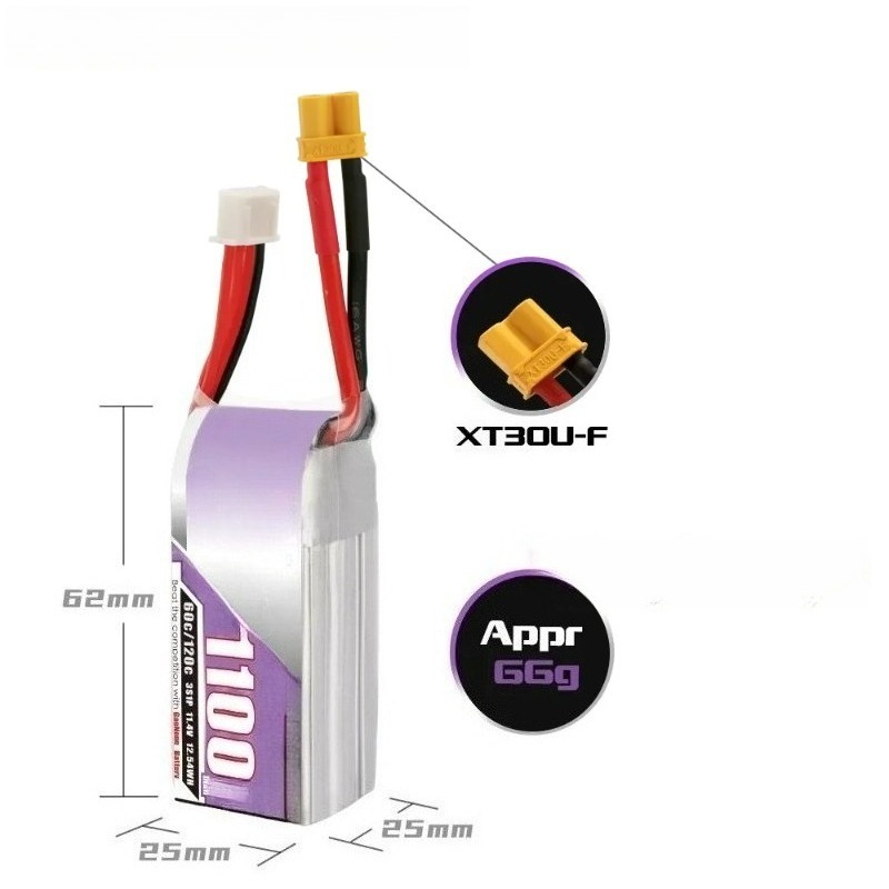 Baterai Lipo 3S 1100mAh 60C/12 - Drone Battery 3S ulasan dan harga