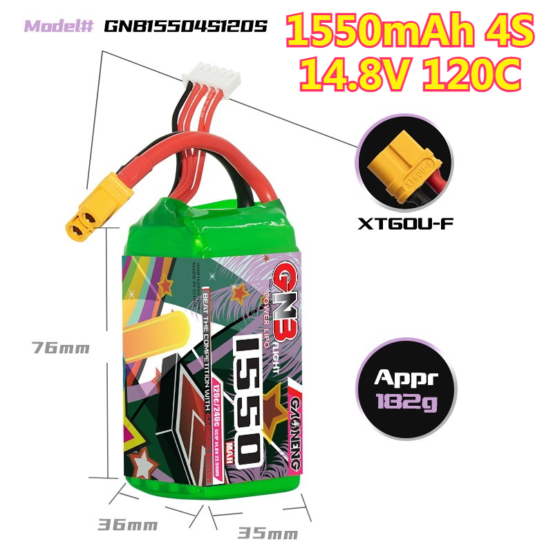 Baterai LiPo 1550mAh 120C 4S 1 - Drone Battery 6S ulasan dan harga